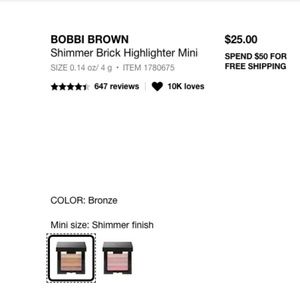 Bobbi Brown Makeup - NIB BOBBI BROWN Shimmer Brick Highlighter Mini Bobbi Brown Makeup - NIB BOBBI BROWN Shimmer Brick Highlighter Mini